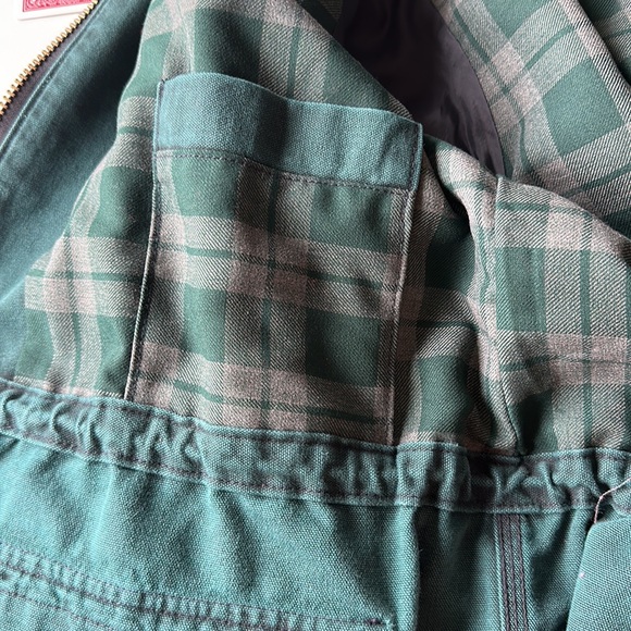 RARE Carhartt vintage green coat with plaid liner nwot! - Picture 9 of 9